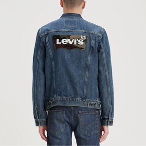 Levi's‎ Men’s Denim Trucker Jean Jacket Fort Mason Camo Patch Long Sleeve
